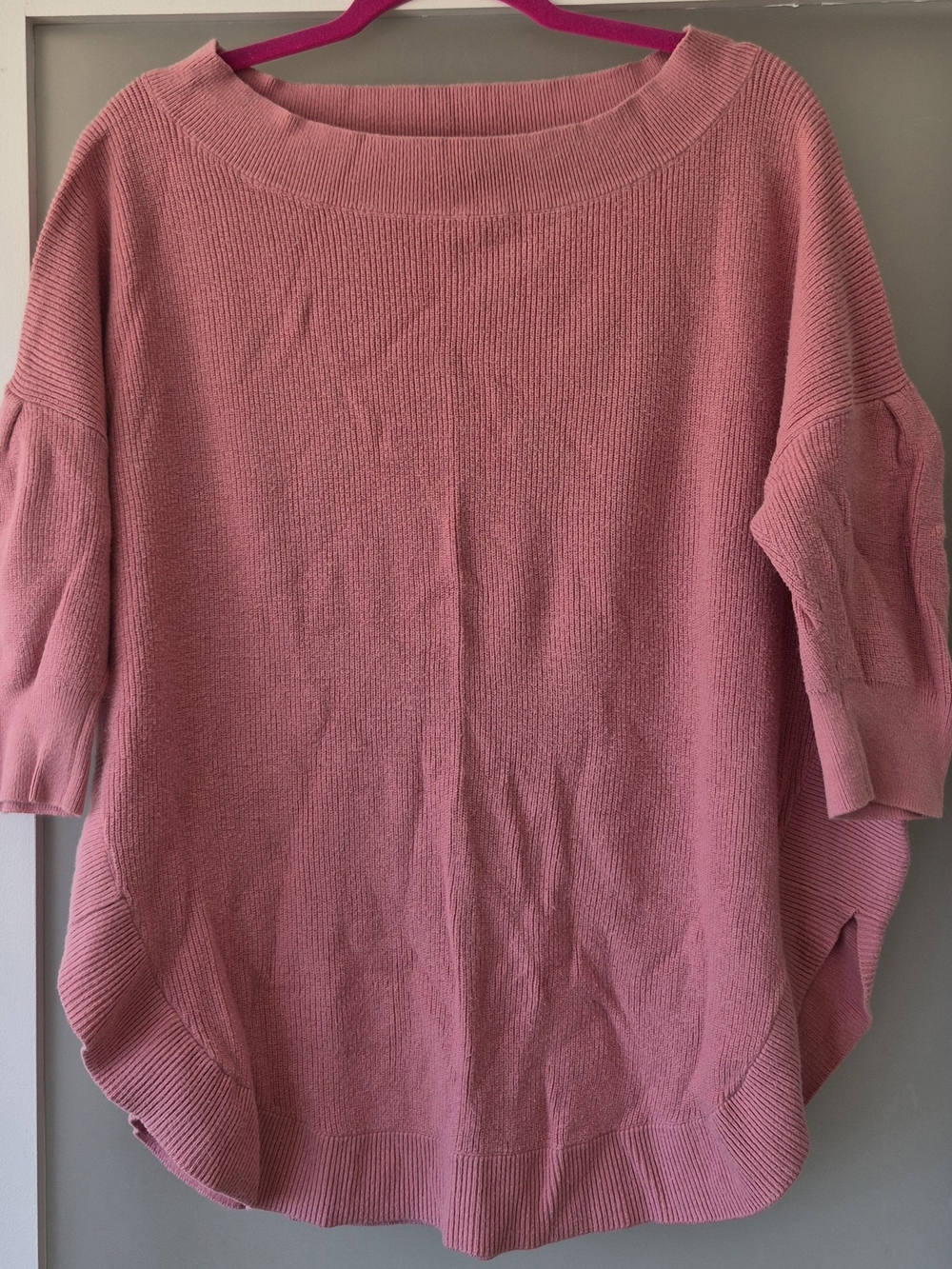 Express Dusty Rose Boatneck Sweater